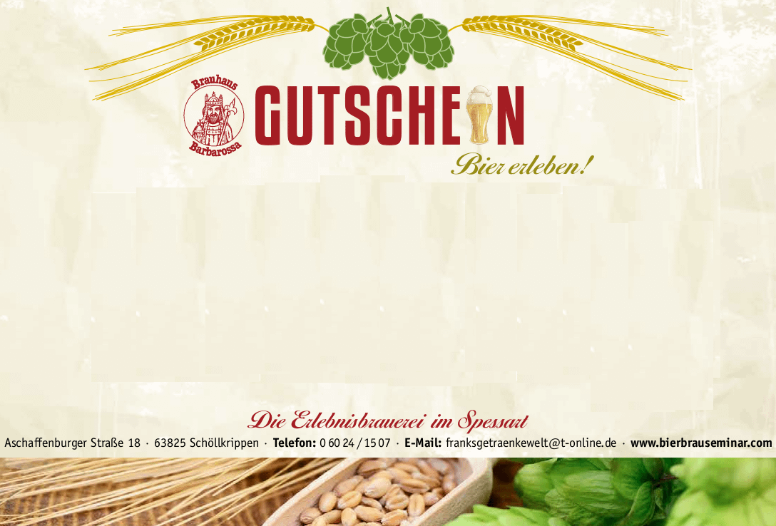 Bierbrauseminar Gutschein
